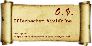 Offenbacher Viviána névjegykártya